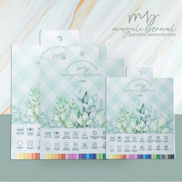 Gabaritos de dobras 3 Peças - múltiplos de 9 kits PS 1,5mm  Personalizado com seu logo -  Impressão Frente   