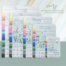 Gabaritos de dobras 5 Peças - múltiplos de 5 kits PS 1,5mm  Personalizado com seu logo -  Impressão Frente   