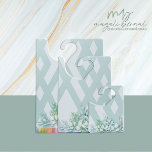 Gabaritos de dobras MINI - múltiplos de 14 kits PS 1,5mm  Personalizado com seu logo -  Impressão Frente   